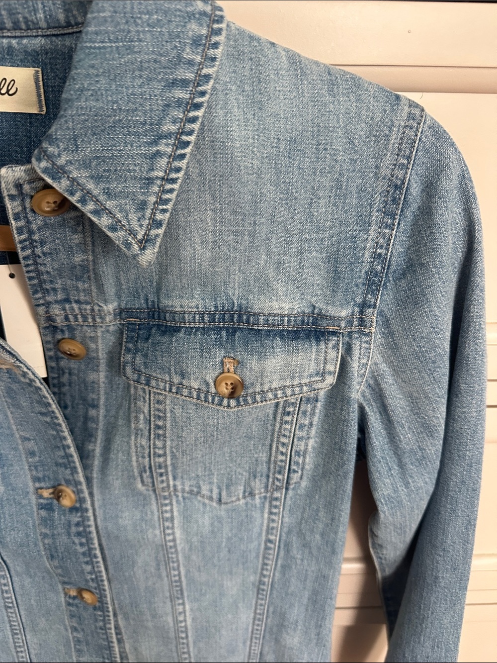BNWT Madewell Pale Blue Denim Shirt - Picture 3 of 6